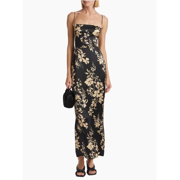 NEW Reformation Frankie Silk Dress Gisele 12 - Picture 3 of 17